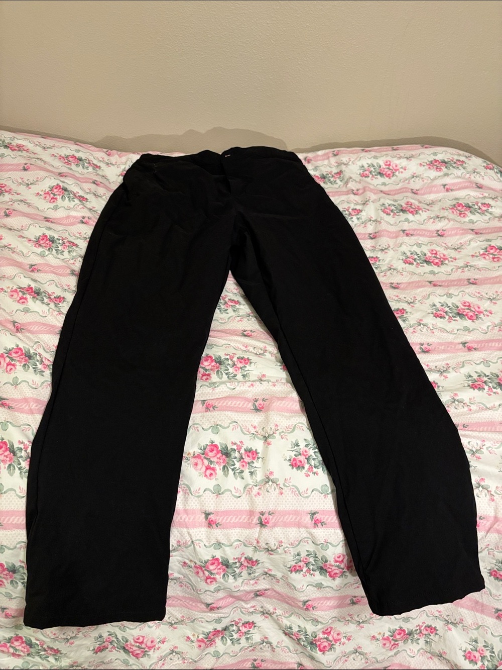Black Wide-Leg Outerwear Pants